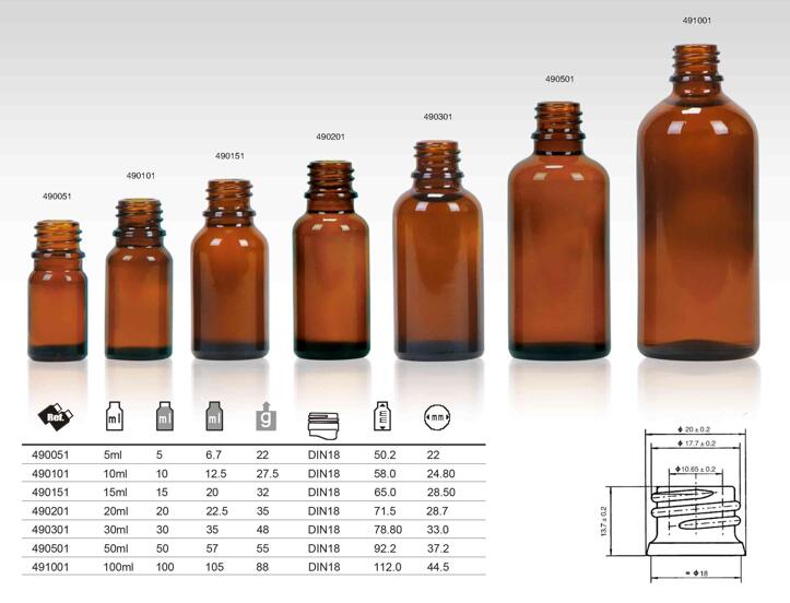 Brown essential oil bottle series